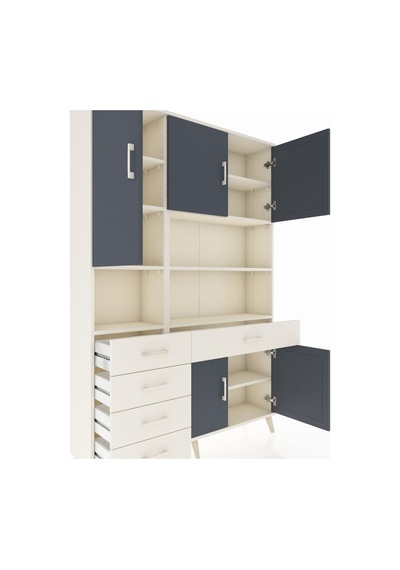 Arges Dolap 9 Raflı 5 Çekmeceli 5 Kapaklı 132x30x195 Aytaşı-antrasit/aytaşı Antrasıt/aytası Arges Dolap 9 Raflı 5 Çekmeceli 5 Kapaklı 132x30x195 Aytaşı-antrasit/aytaşı Antrasıt/aytası