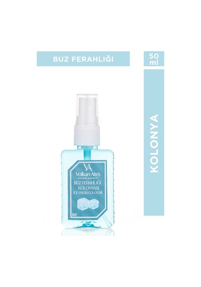 Volkan Ates Natural & Beauty Parfümlü Kolonya - Buz Ferahlığı 50 Ml