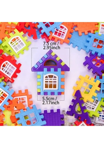 60 Parça Waffle City Yapı Tasarım Blokları Eğitici Öğretici Yaratıcı İnşa Oyun Seti