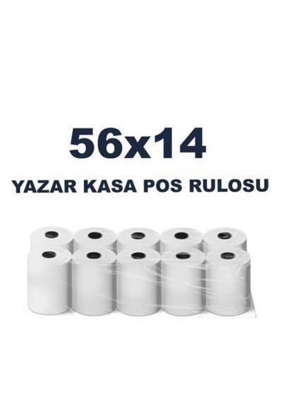 56x14 Termal Pos Kağıdı Rulosu 10'lu - Tüm Pos Cihazlara Uyumlu