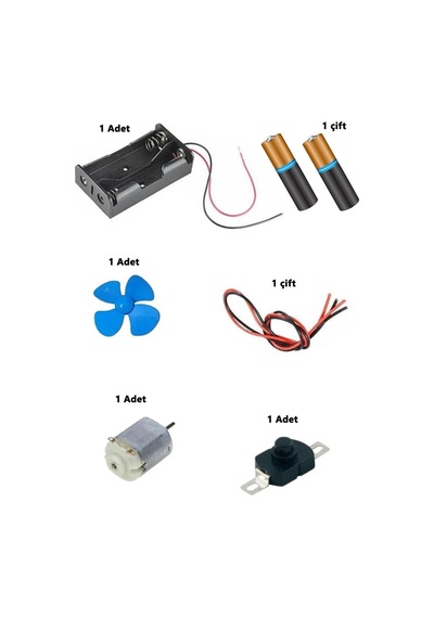 Motor Deney Seti - Ortookul Deney Seti Fen Dersi Deneyi Elektirik Deneyi