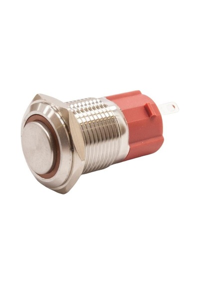 Motorobit 16D-G1Z-E 16Mm Çıkık Anahtarlı Işıklı Metal Buton - Sarı