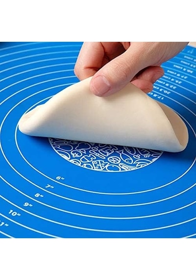 40 50 Cm Silikon Ölçekli Kullanımı Kolay Hamur Açma Matı Ekmek Mantı Makarna Hamuru Yoğurma Matı 50 x 22