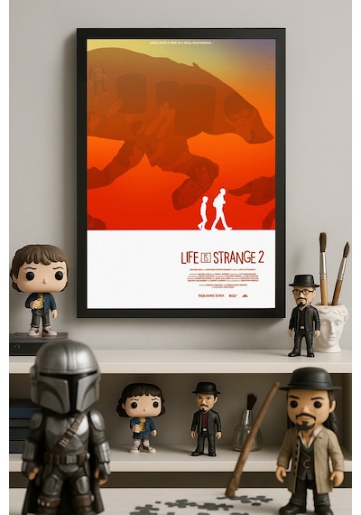 Life İs Strange 2 Siyah Ahşap Çerçeveli Poster, Dekoratif Oyun Duvar Tablosu