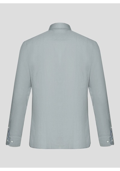 Hackett Yeşil Erkek %100 Keten Slim Fit Gömlek Hm309839