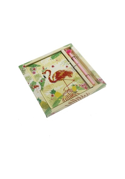 13X18Cm Flamingo Anı Defteri Ve Kalem Seti