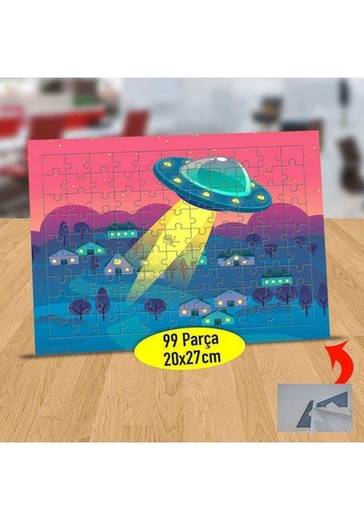 Köye Inen Ufo 99 Parça Puzzle Yapboz Tablo-23-2147907416