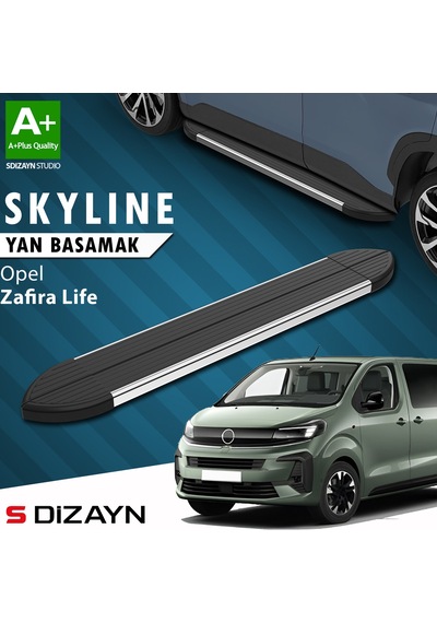 S-dizayn Opel Zafira Life Skyline Krom Yan Basamak 213 Cm 2020 Üzeri A+ Kalite