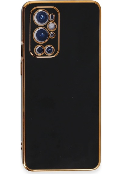 Cosmotex Newface One Plus 9 Pro Kılıf Volet Silikon - Siyah Sıyah