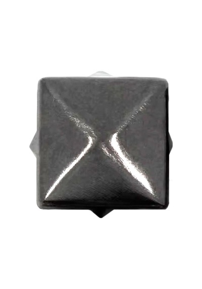 Süs Tırnaklı Platin Çakma Kare Piramit 7 Mm 20 Adet Metal Trok