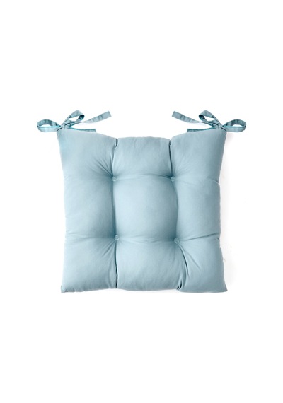 Soft Carre Sandalye Minderi - Mavi - 40x40 Cm Renkli