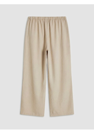 Lcw Everyday Bej Beli Lastikli Kadın Pantolon