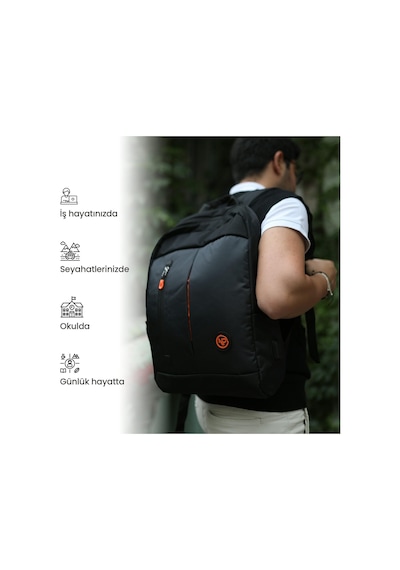 Npo Citylife CL01S Smart 15.6" Notebook Sırt Çantası Siyah