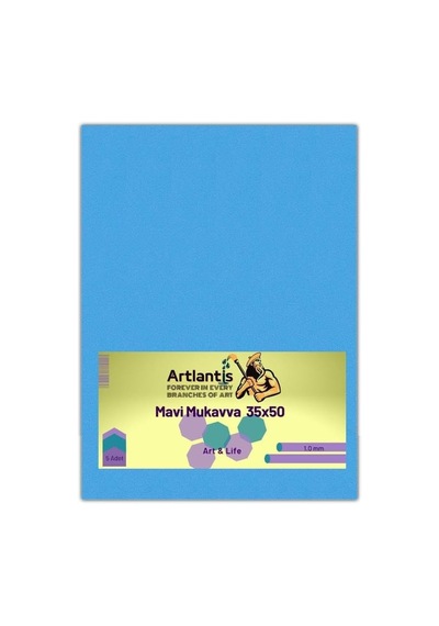 Artlantis Mavi Renkli Mukavva 35x50 5 Adet Renkli Mukavva 5 Adet