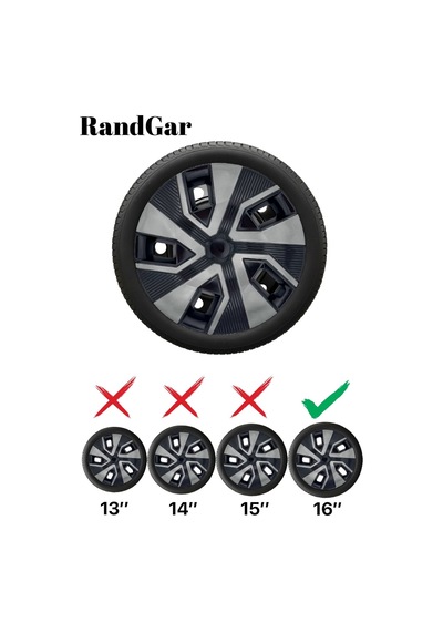 Chevrolet Captiva 16 İnç Jant Kapağı 4 Adet Siyah Füme C114 Rand
