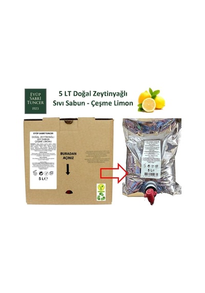 Çeşme Limonu Doğal Zeytinyağlı Sıvı Sabun 5 Lt - Bag İn Box