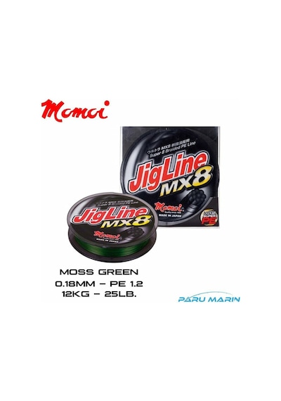 Momoi Jigline Mx8 0.20mm 300mt. Yeşil İp Misina
