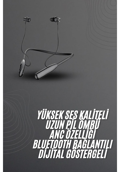 100 Saat Bluetooth Kulaklık Dijital Göstergeli Anc Özelliği Kablolu