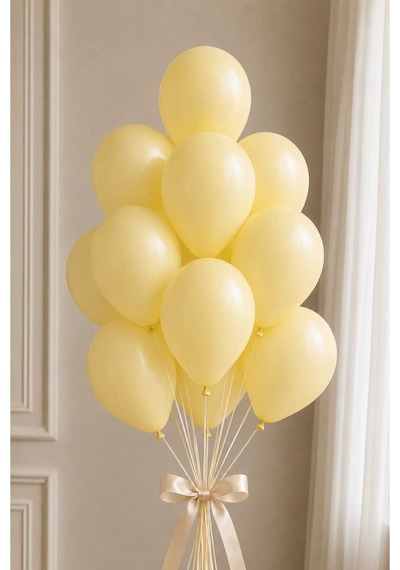 Latex Balon Seti 10'lu- Açık Sarı Çok Renkli