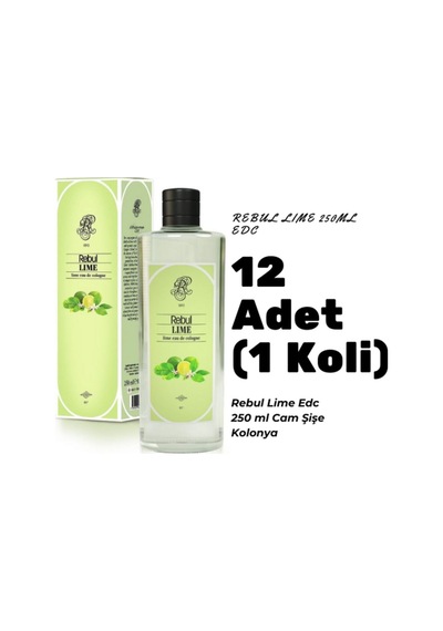 Rebul 80 Derece Misket Limonu Cam Şişe Kolonya 12 x 250 ML