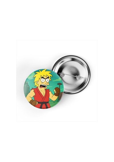 Ken Masters - 44 Mm İğneli Çanta Rozeti - 5 Adet Diğer