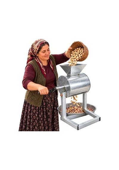 Sh Powermaster Pm-38902 Manuel Yer Fıstığı Soyma Makinesi Metal Profil Gövdeli Najmaddin