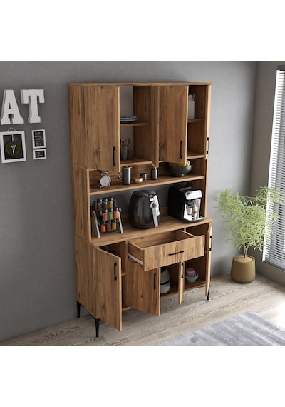 Tanmob Mdl0402 Alt Üst Çok Amaçlı Dolap 8 Kapaklı Çekmeceli Raflı Tanmob Mdl0402 Alt Üst Çok Amaçlı Dolap 8 Kapaklı Çekmeceli Raflı