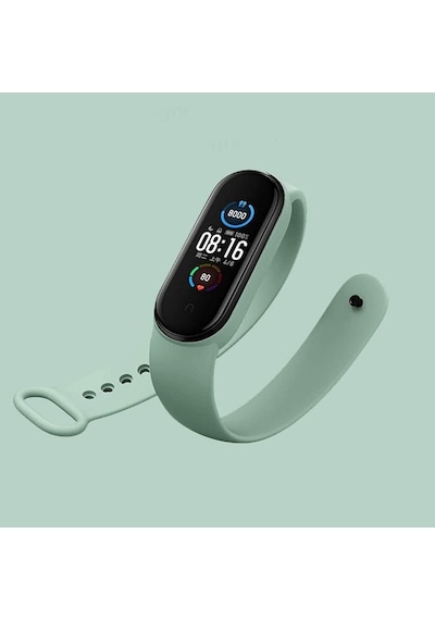 Xiaomi Mi Band 5 İle Uyumlu Saat Kayışı Ent Kaliteli Xiaomi Mi Band 5 İle Uyumlu Spor Saat Kontrast Renkli Termoplastik Lila Çok Renkli