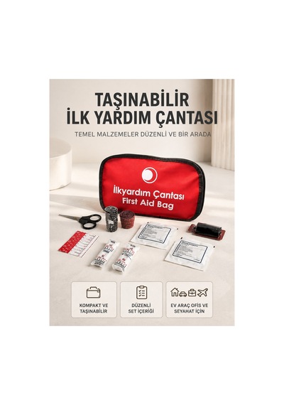 Taşınabilir İlk Yardım Seti Araç Ev Ofis İçin Prat Tası-1-1-f5190