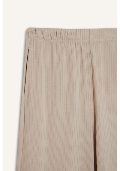 DeFactoFit Wide Leg Cepli Geniş Paça Yırtmaçlı Uzun İnce Sporcu Pantolon E2538AX25SMGR435