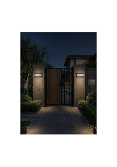 Lunar E27 Bahçe Duvar Apliği Ip54 60w Siyah - 926033591 Siyah