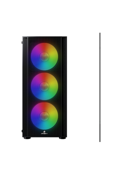 Gamebooster Castle A651b 600w Apfc Usb 3.0 Mesh 4 Rainbow Fanlı Mid-t Atx Gaming Siyah Kasa