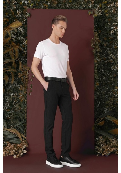 Efor P 1141 Slim Fit Siyah Klasik Pantolon Siyah