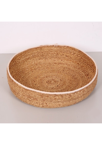 Azelya 50x13 Cm Su Sümbülü Sepet& Duvar Tabağı Bej