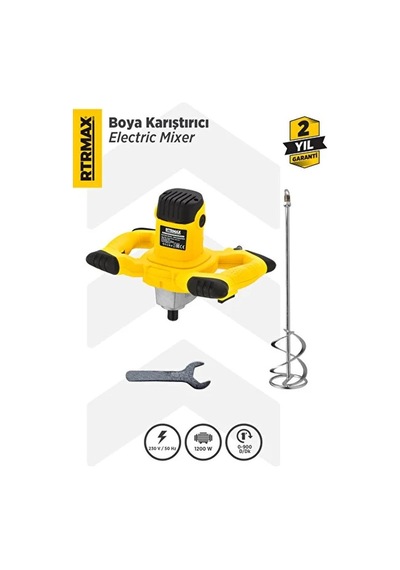 Rtrmax Elektrikli Boya Karıştırıcı, 1200w