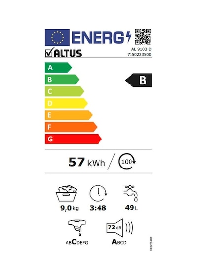 Altus AL 9103 D 1000 Devir 9 KG Çamaşır Makinesi