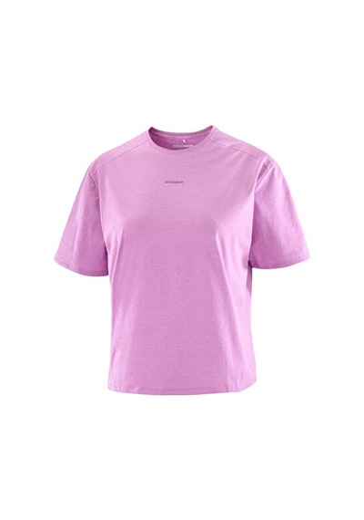 Salomon Tracklıne Ss Tee W Kadın Günlük Tişört Lc2748900 Pembe