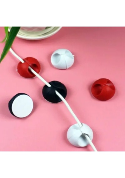 Yapışkanlı Kablo Sabitleyici Düzenleyici 6'lı Renkli Paket