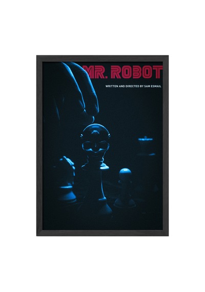 Mr. Robot Siyah Ahşap Çerçeveli Poster, Film Duvar Tablosu