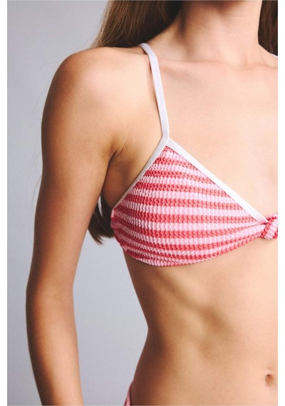 Defacto Regular Fıt Kırışık Dokulu Pembe Bikini Üstü G7027ax26smpn69 Pembe-pn69