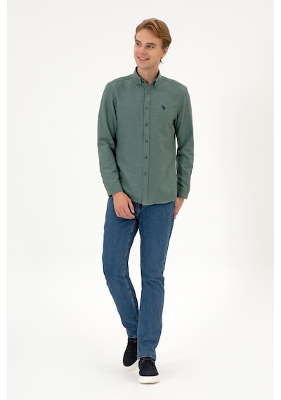 U.s. Polo Assn. Erkek Koyu Yeşil Gömlek Basic 50316723-vr079 Koyu Yesıl