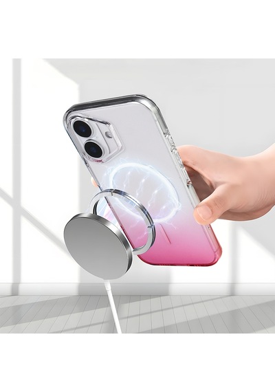 Nihcase Apple Uyumlu iPhone 16 Kılıf Rainbow Renkli Septik Manyetik Şarj Kapak