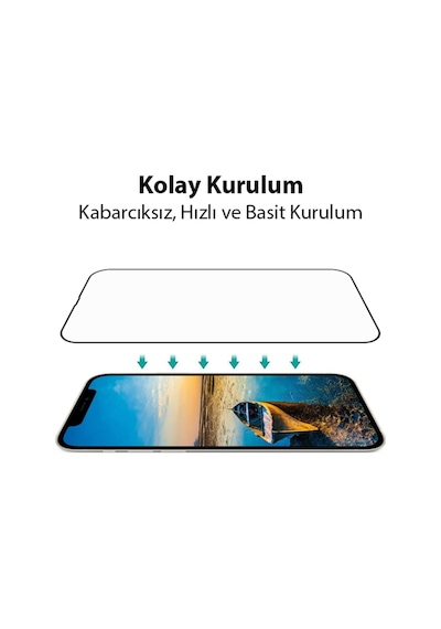 Ally Apple Uyumlu   iPhone 13 Mini 5.4 9D Full Tempered Cam Ekran Koruyucu Siyah (368207493)