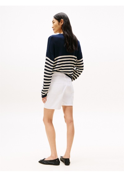 Tommy Hilfiger Dnm Straıght Short Rw Whıte Kadın Beyaz Şort - Ww0ww45924