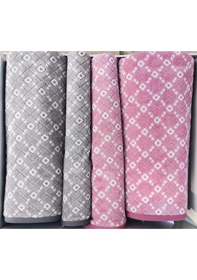 Dıamond Soft Gri-bordo Best Set Hamam Takımı Gri