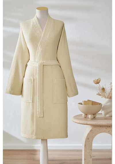 Özdilek Quadruple Kimono Bornoz Açık Sarı