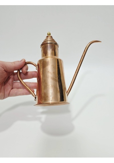Gemlik El Yapımı Bakır Yağdanlık 500ml Kahverengi