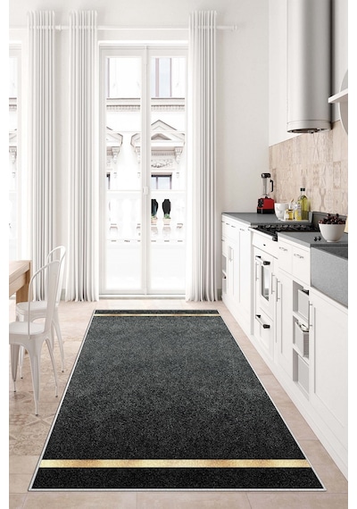 West Home Makinede Yıkanabilir Kaymaz Taban Leke Tutmaz Modern Gri Salon Halısı,mutfak Halısı Ve Mutfak Yolluk Wh 584 Grey