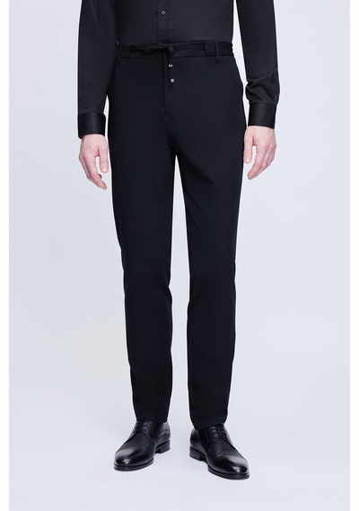 Hatemoğlu Siyah Comfort Fit Mono Yaka Takım Elbise