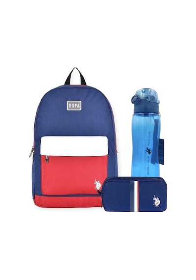 U.s. Polo Assn. Sırt Çantası + U.s. Polo Assn. Kalem Çantası - Suluk + Matara 2 Çok Renkli